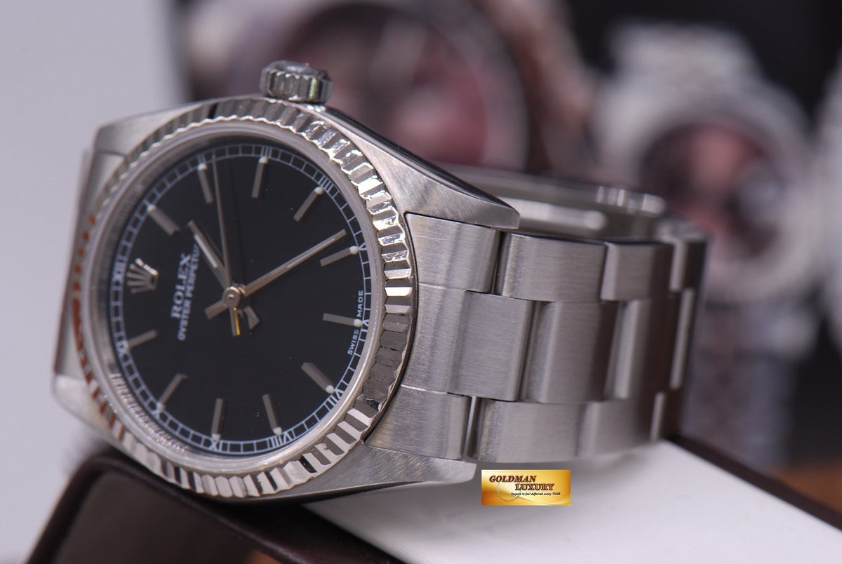 [SOLD] ROLEX OYSTER PERPETUAL 30mm MIDSIZE STAINLESS Ref 77014