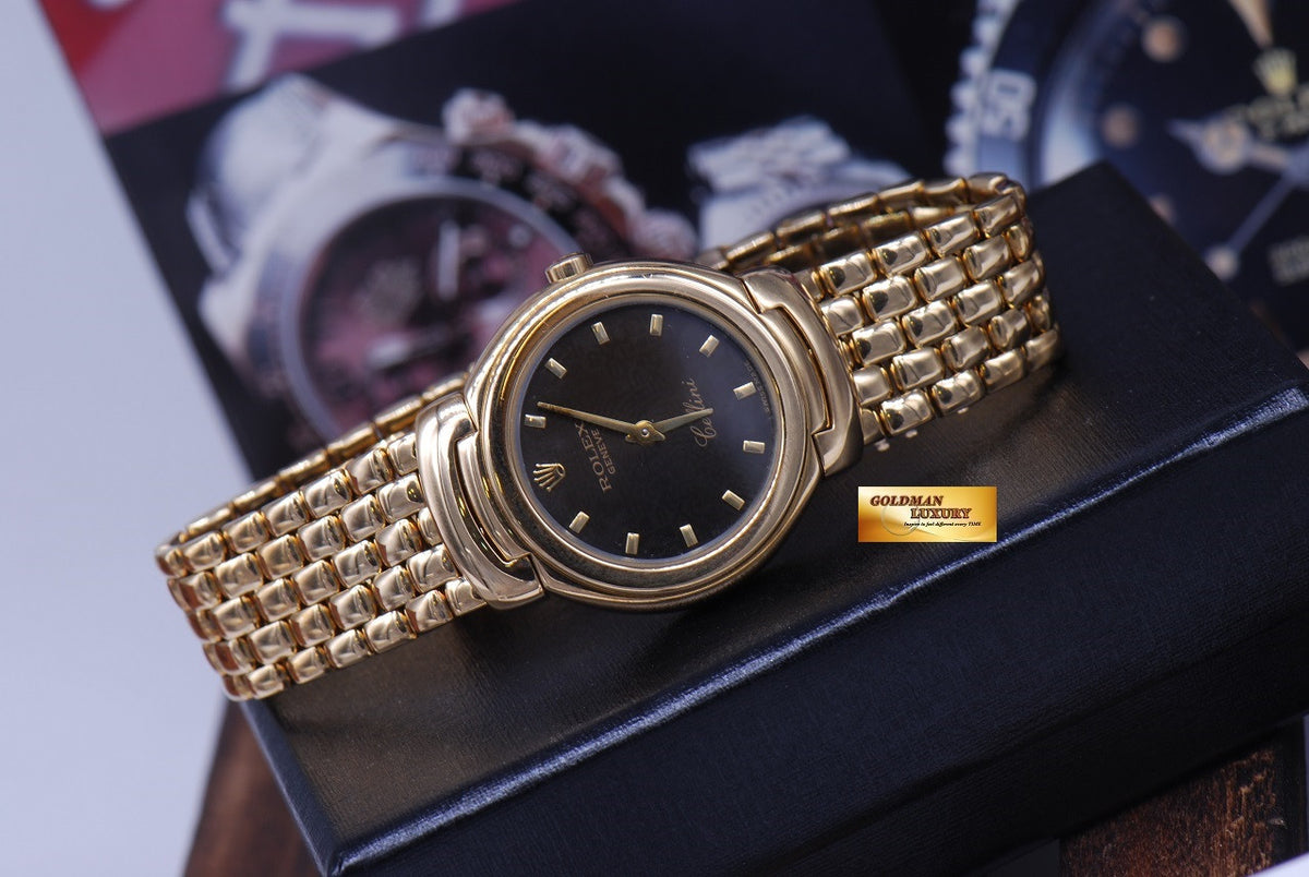 [SOLD] ROLEX GENEVE CELLINI 18K YELLOW GOLD LADIES QUARTZ Ref 6621 (MINT)