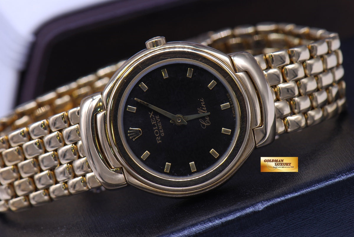 [SOLD] ROLEX GENEVE CELLINI 18K YELLOW GOLD LADIES QUARTZ Ref 6621 (MINT)