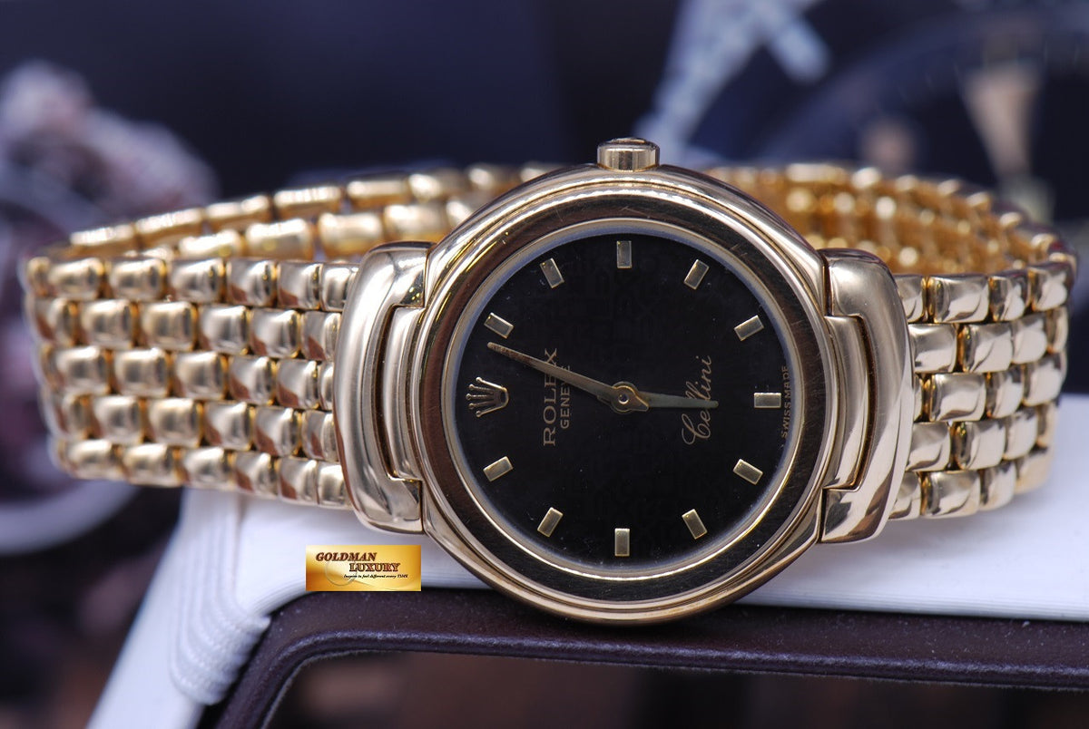 [SOLD] ROLEX GENEVE CELLINI 18K YELLOW GOLD LADIES QUARTZ Ref 6621 (MINT)