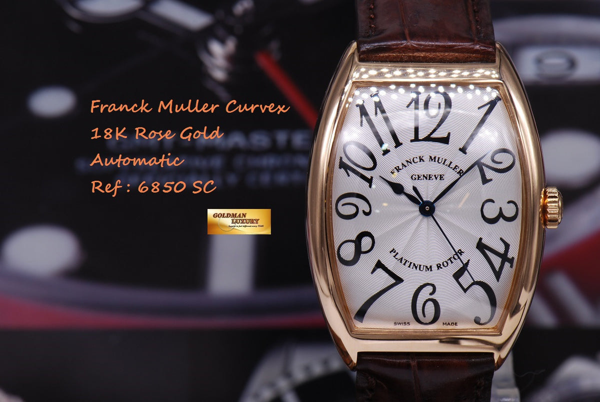 [SOLD] FRANCK MULLER CURVEX 18K ROSE GOLD 6850 SC AUTOMATIC (MINT)