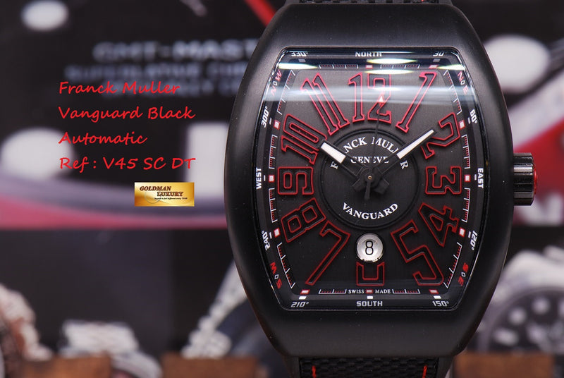 SOLD FRANCK MULLER VANGUARD BLACK AUTOMATIC Ref V45SC DT NEW