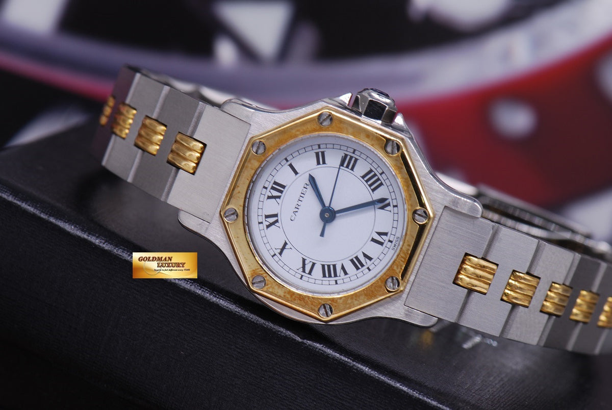 [SOLD] CARTIER SANTOS OCTO HALF-GOLD LADIES SMALL AUTOMATIC (NEAR MINT)