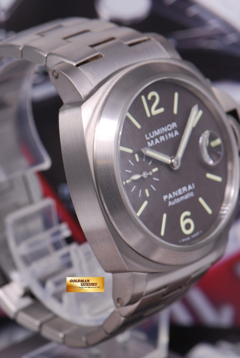SOLD PANERAI LUMINOR MARINA TITANIUM PAM 296 AUTOMATIC MINT