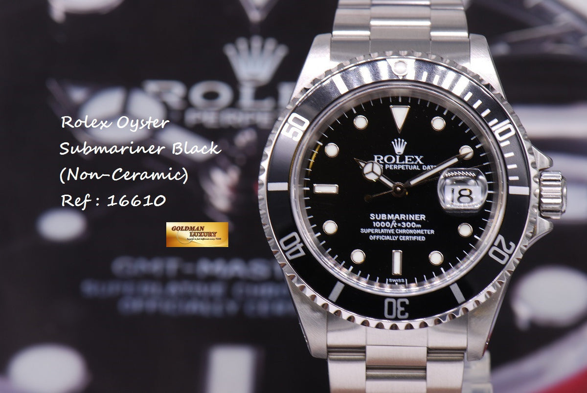 [SOLD] ROLEX OYSTER SUBMARINER BLACK Ref 16610 (LNIB)