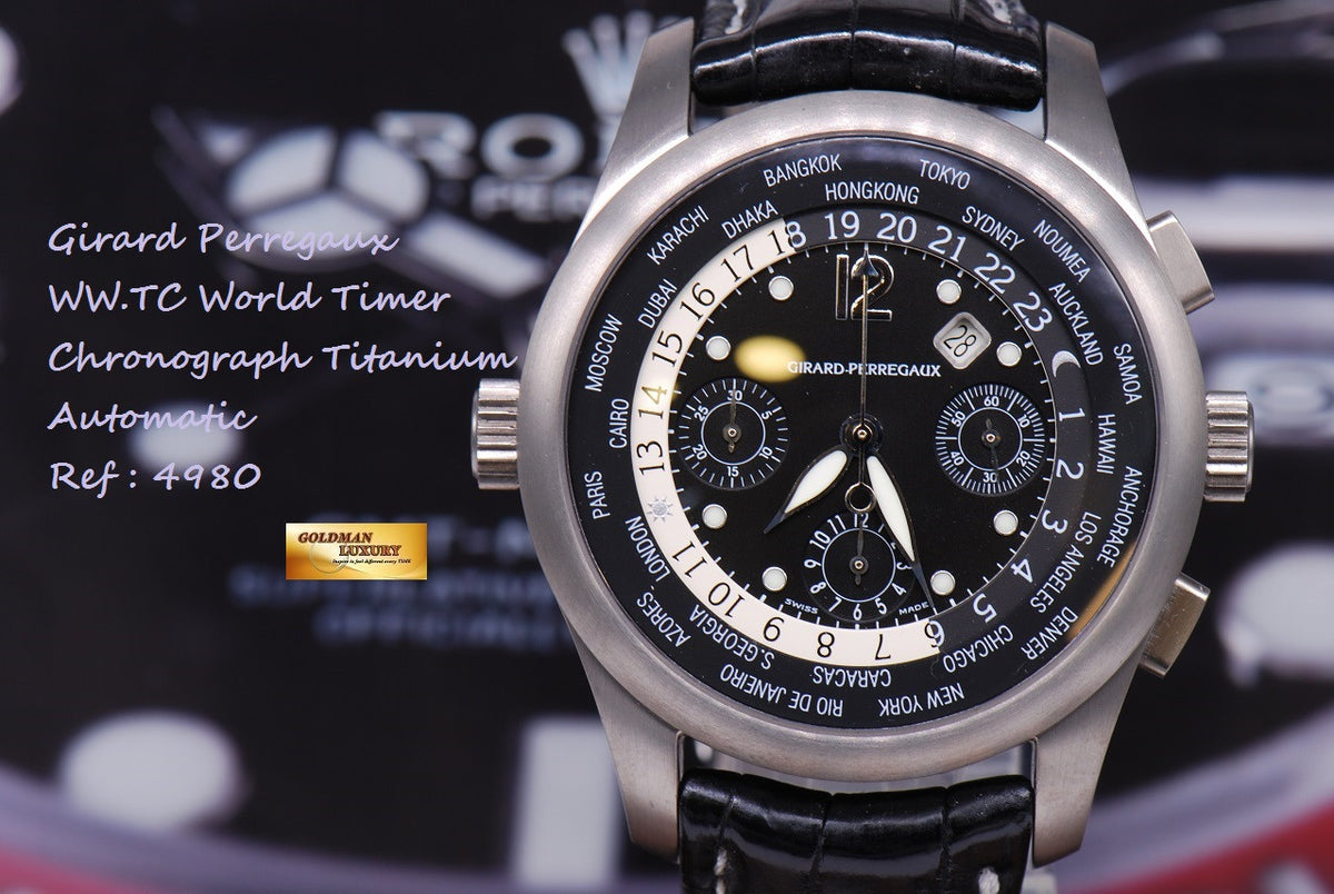 [SOLD] GIRARD PERREGAUX WW.TC WORLD TIMER CHRONOGRAPH TITANIUM 4980 (MINT)