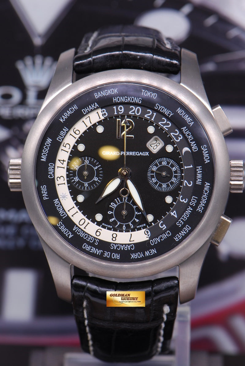 SOLD GIRARD PERREGAUX WW.TC WORLD TIMER CHRONOGRAPH TITANIUM 4980 M Goldman Luxury