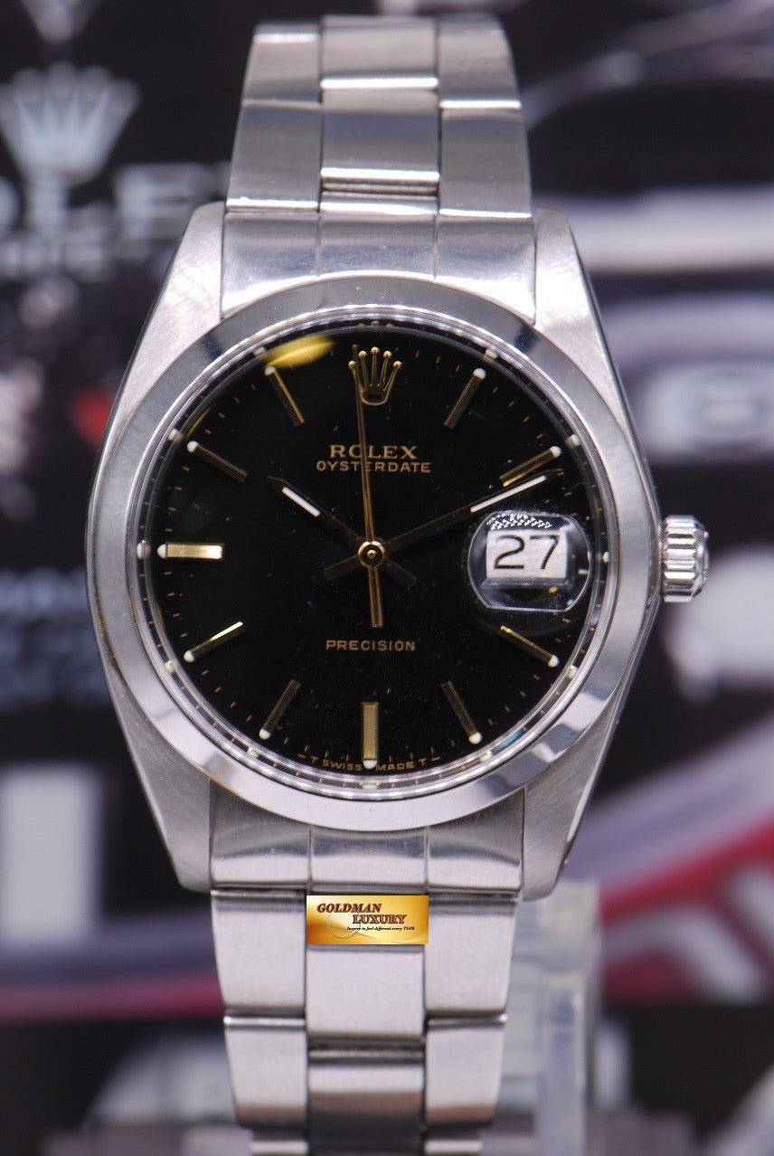 [SOLD] ROLEX OYSTERDATE PRECISION 6694 BLACK MANUAL (NEAR MINT)