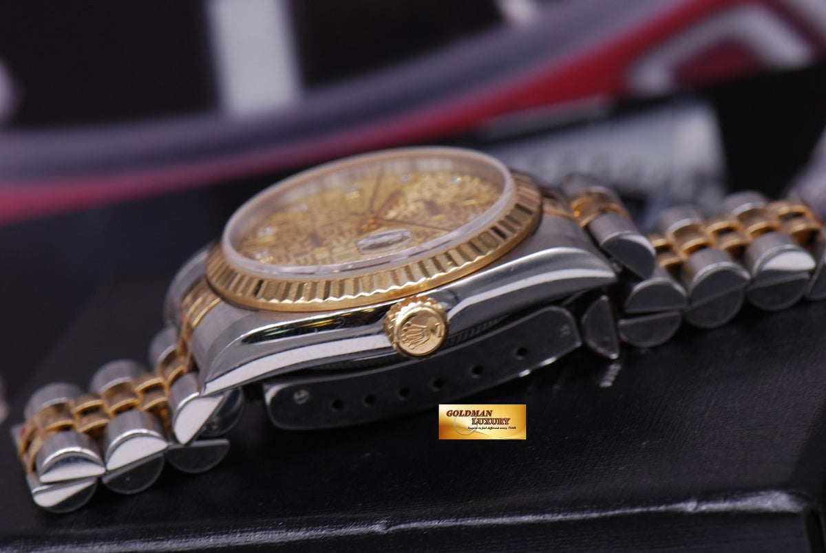 [SOLD] ROLEX OYSTER PERPETUAL DATEJUST 30mm HALF-GOLD DIAMOND DIAL Ref 68273 (NEAR MINT)