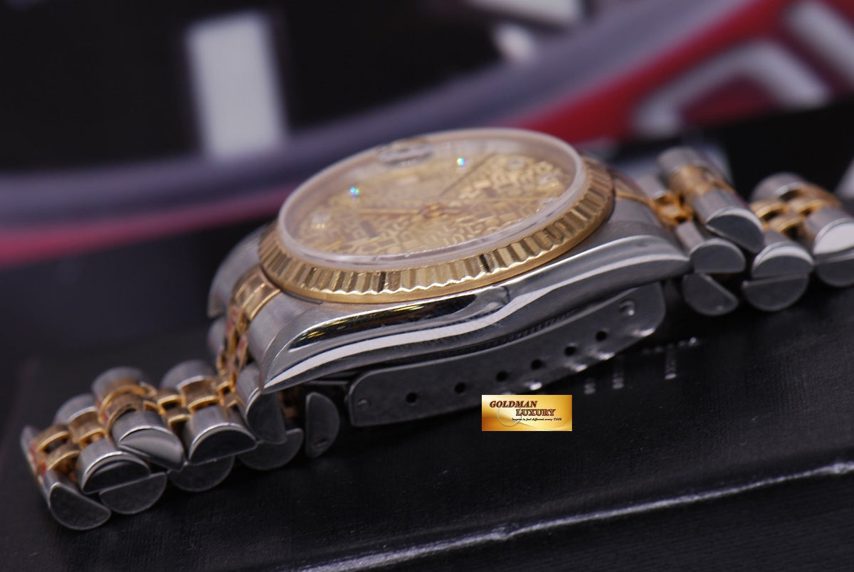 [SOLD] ROLEX OYSTER PERPETUAL DATEJUST 30mm HALF-GOLD DIAMOND DIAL Ref 68273 (NEAR MINT)