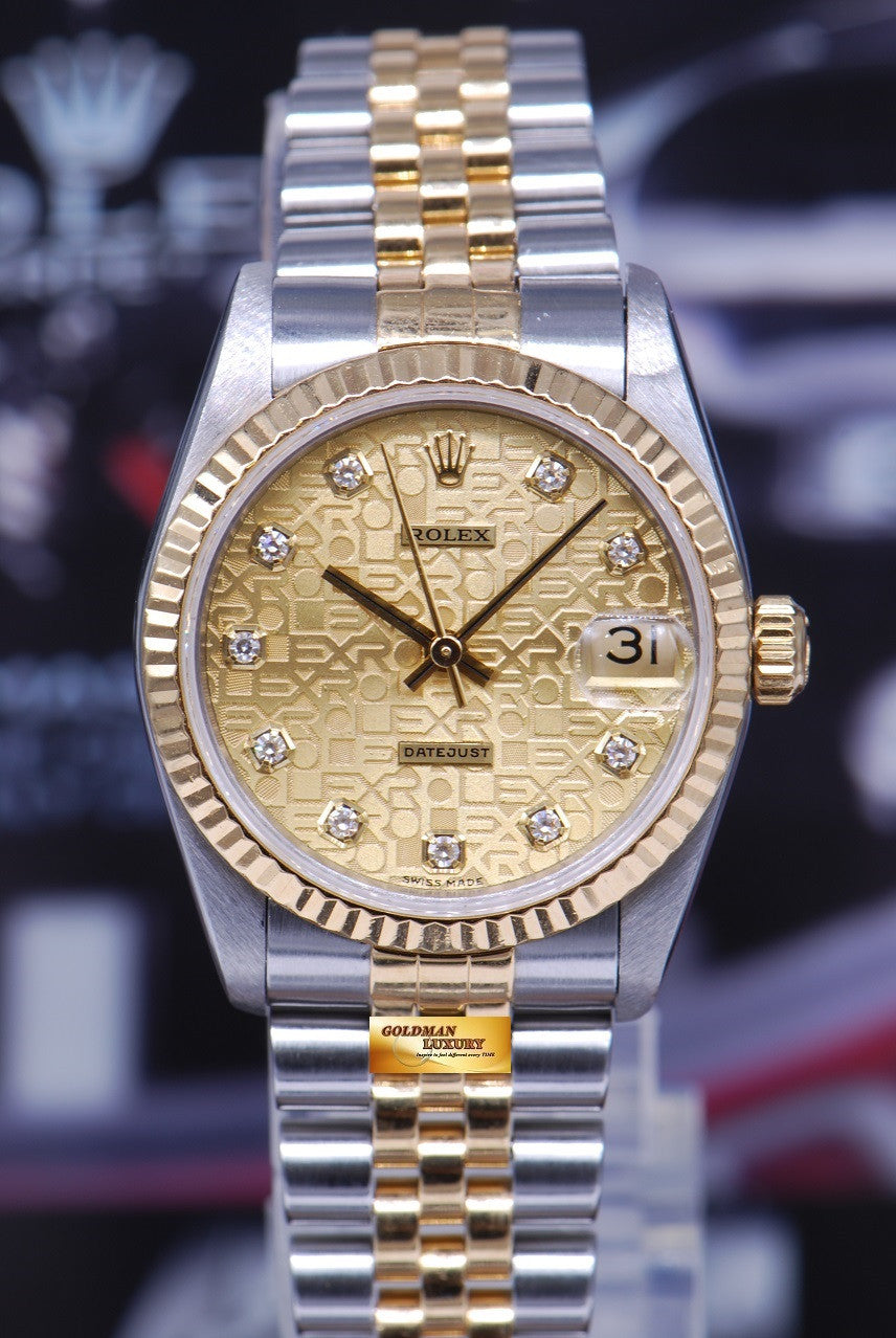 [SOLD] ROLEX OYSTER PERPETUAL DATEJUST 30mm HALF-GOLD DIAMOND DIAL Ref 68273 (NEAR MINT)
