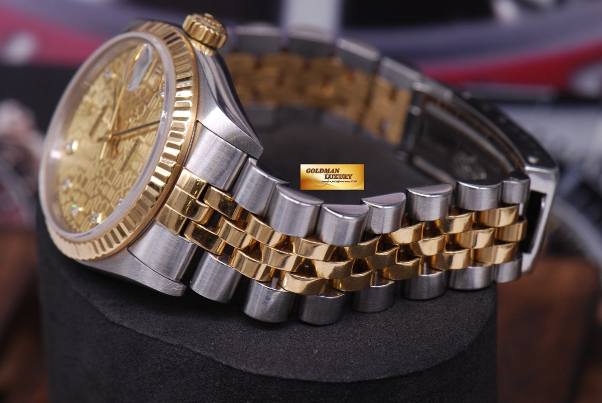 [SOLD] ROLEX OYSTER PERPETUAL DATEJUST 30mm HALF-GOLD DIAMOND DIAL Ref 68273 (NEAR MINT)