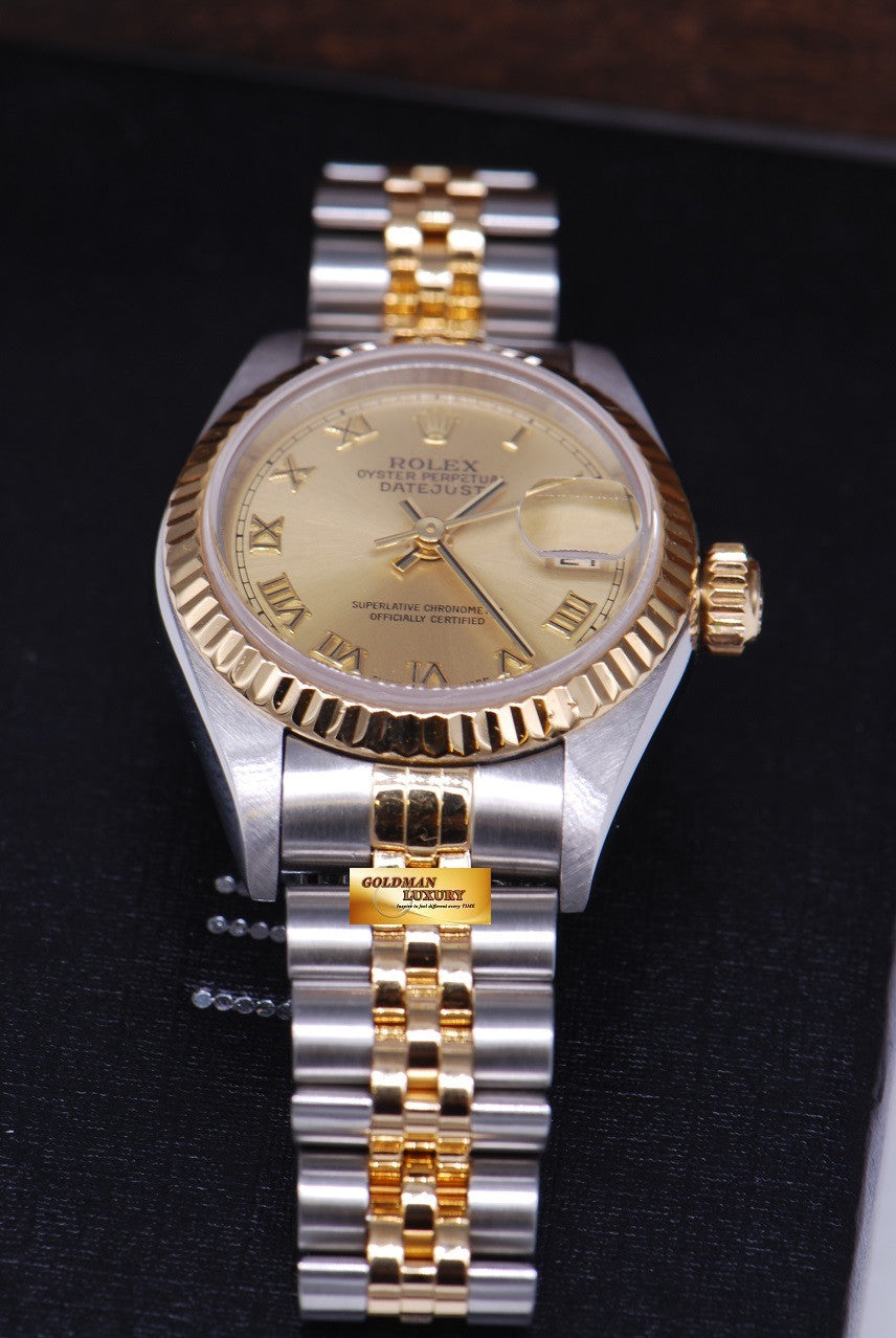 [SOLD] ROLEX OYSTER PERPETUAL DATEJUST 26mm HALF-GOLD Ref 79173 (MINT)