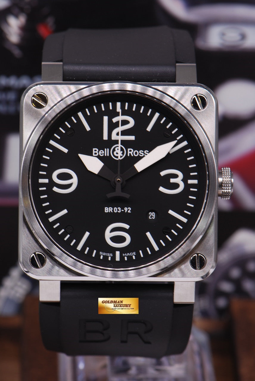 [SOLD] BELL & ROSS AVIATION STAINLESS STEEL BR03-92 AUTOMATIC (MINT)