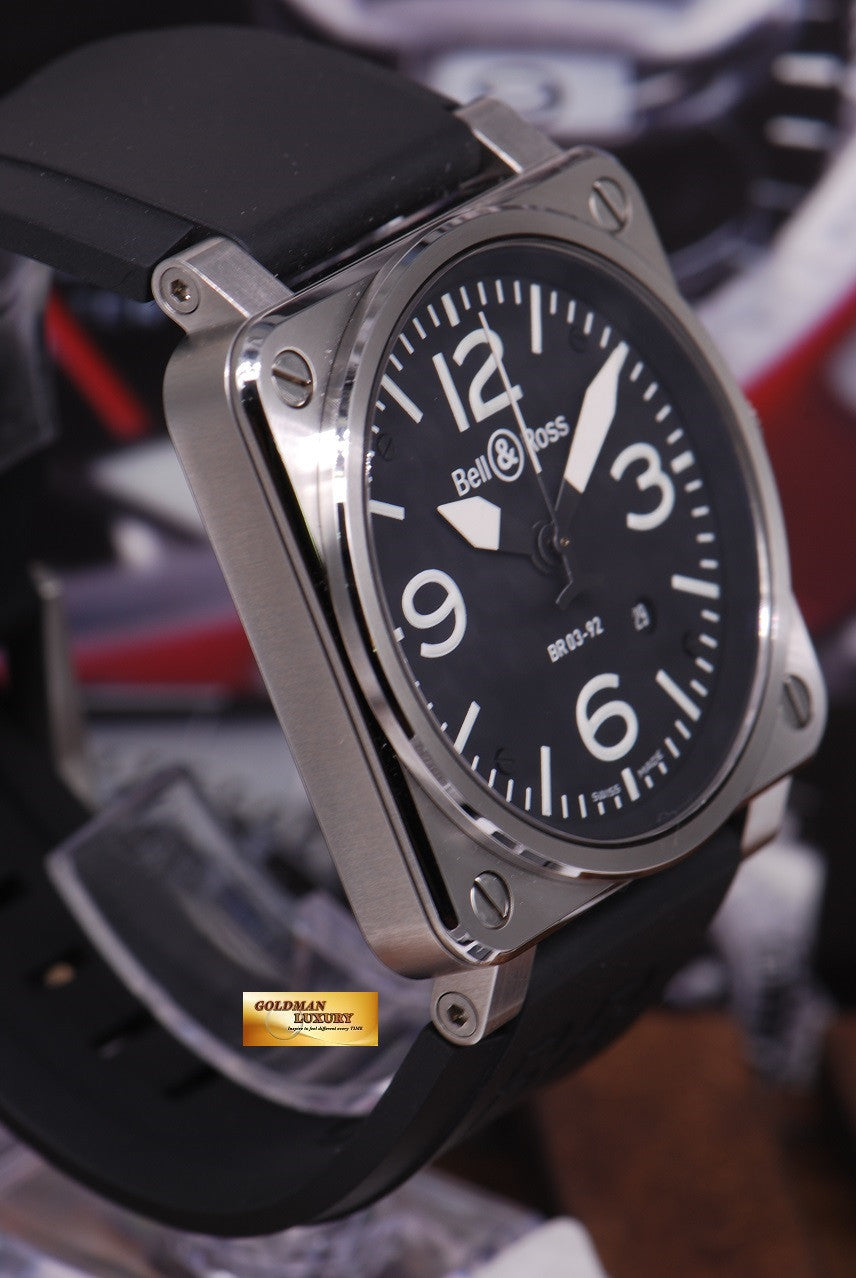 [SOLD] BELL & ROSS AVIATION STAINLESS STEEL BR03-92 AUTOMATIC (MINT)
