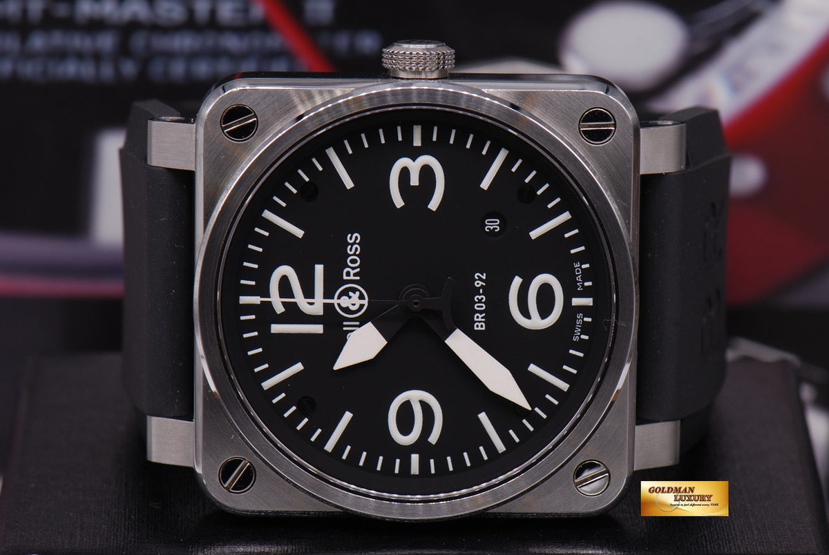[SOLD] BELL & ROSS AVIATION STAINLESS STEEL BR03-92 AUTOMATIC (MINT)