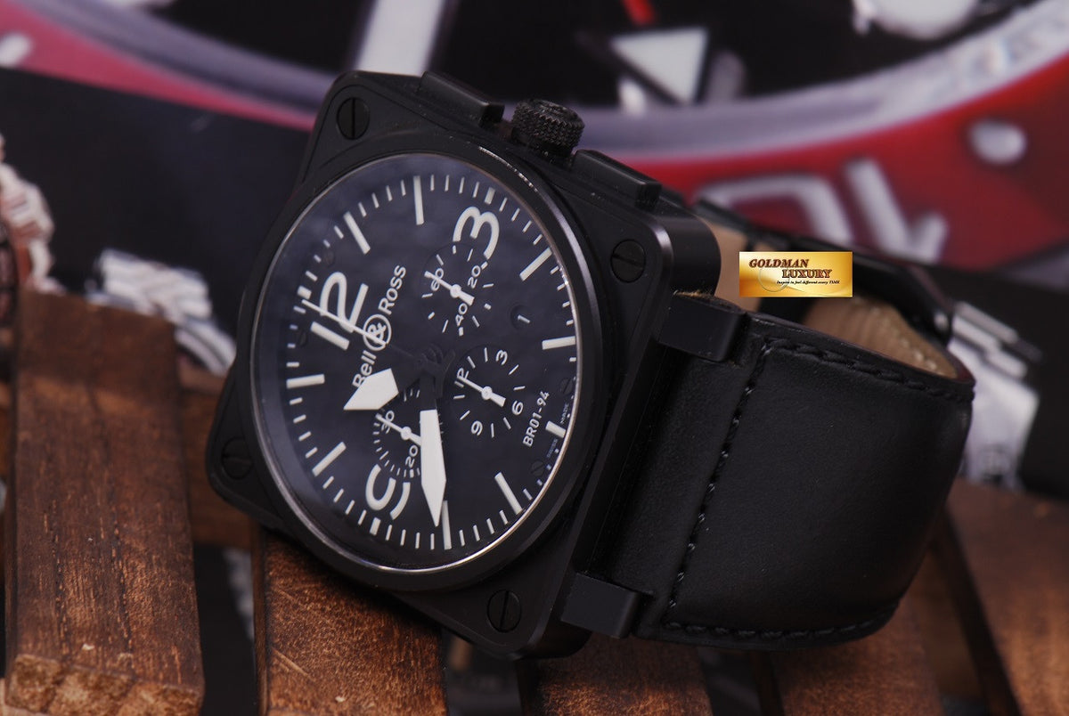 [SOLD] BELL & ROSS AVIATOR CHRONOGRAPH PVD BR01-94 AUTOMATIC (NEAR MINT)