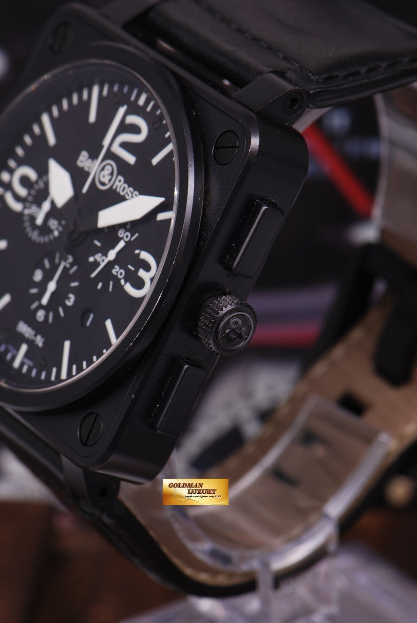 [SOLD] BELL & ROSS AVIATOR CHRONOGRAPH PVD BR01-94 AUTOMATIC (NEAR MINT)