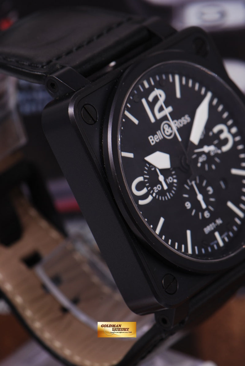 SOLD BELL ROSS AVIATOR CHRONOGRAPH PVD BR01 94 AUTOMATIC NEAR