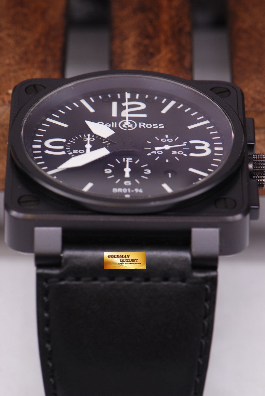 [SOLD] BELL & ROSS AVIATOR CHRONOGRAPH PVD BR01-94 AUTOMATIC (NEAR MINT)