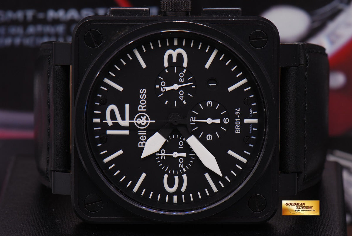 [SOLD] BELL & ROSS AVIATOR CHRONOGRAPH PVD BR01-94 AUTOMATIC (NEAR MINT)