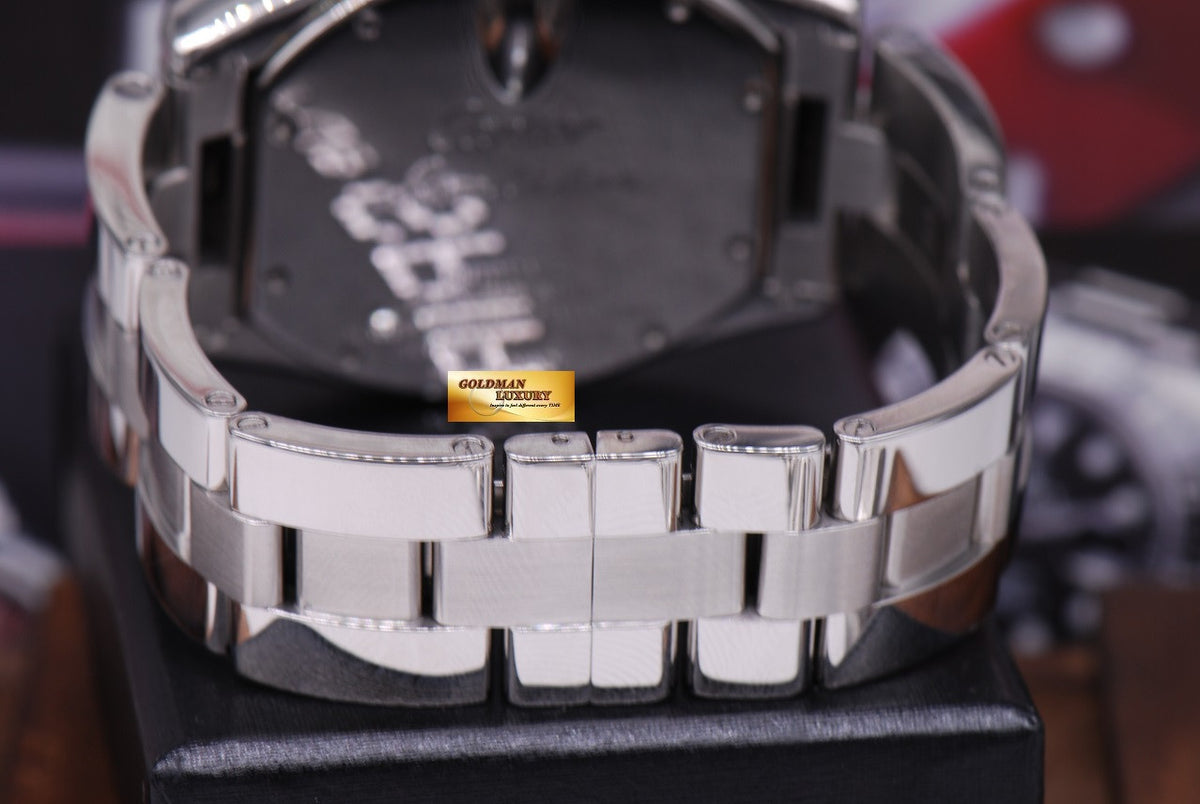 [SOLD] CARTIER ROADSTER MENS XL CHRONOGRAPH BLACK w/ CUSTOM DIAMONDS AUTOMATIC (MINT)