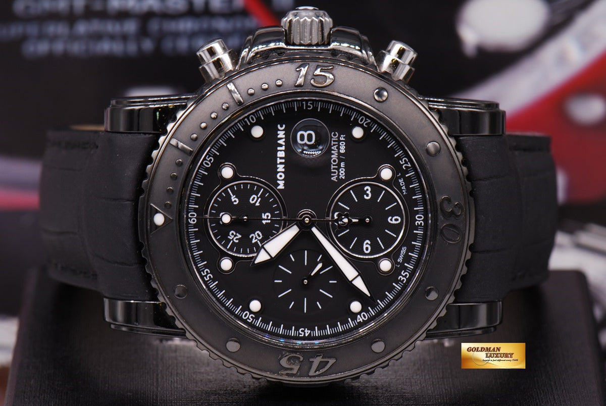 [SOLD] MONT BLANC SPORTCHRONO DLC BLACK AUTOMATIC (MINT)