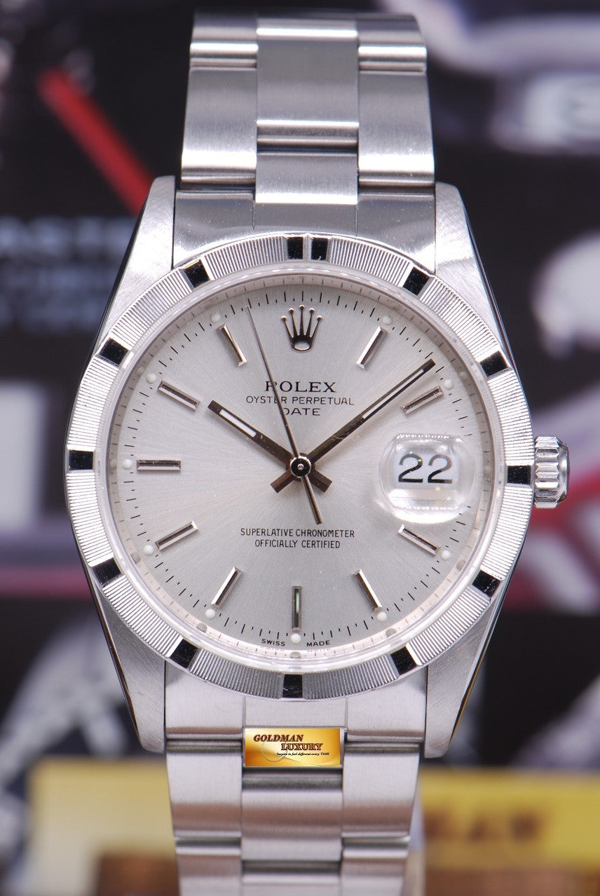 [SOLD] ROLEX OYSTER PERPETUAL DATE REF: 15210 SILVER AUTOMATIC (MINT)