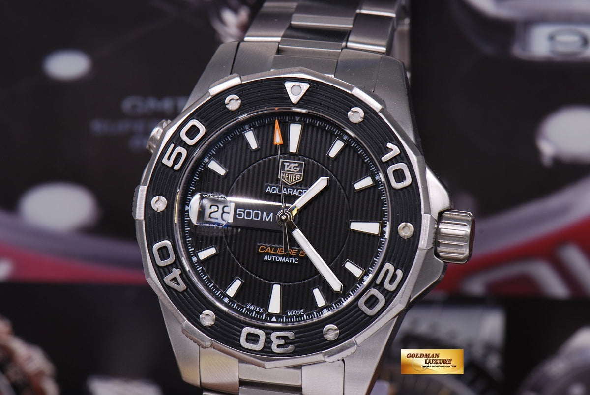 [SOLD] TAG HEUER AQUARACER CALIBRE 5 43mm WAJ2110 AUTOMATIC (MINT)