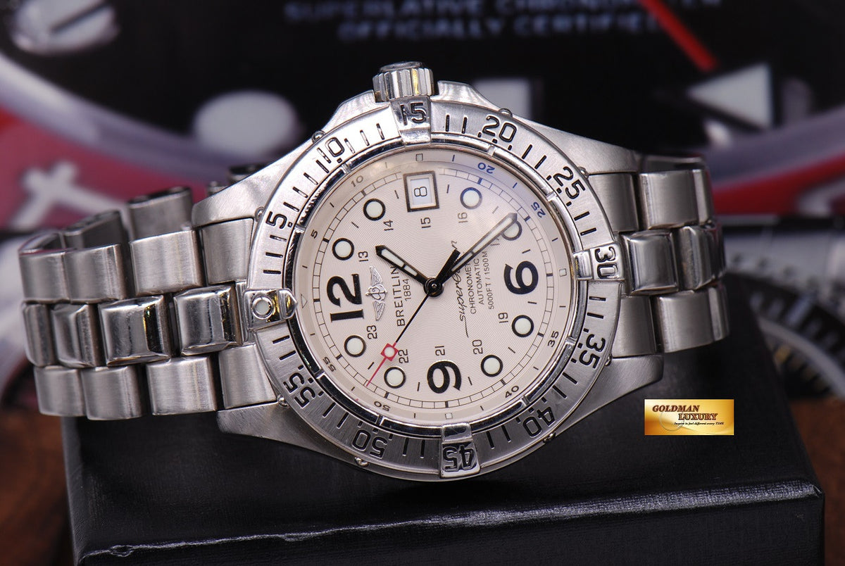 [SOLD] BREITLING SUPEROCEAN AEROMARINE 42mm A17360 WHITE AUTOMATIC (GOOD CONDITION)