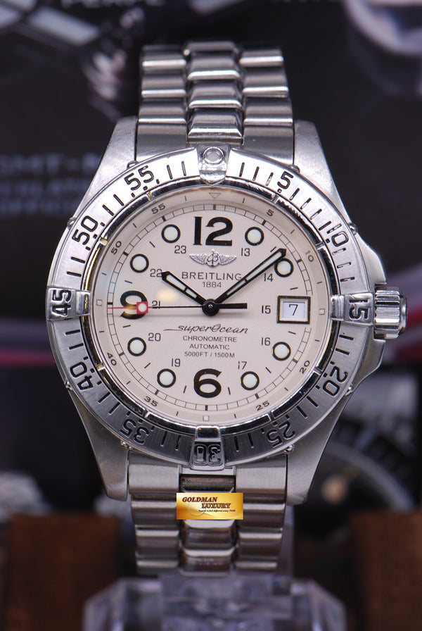 [SOLD] BREITLING SUPEROCEAN AEROMARINE 42mm A17360 WHITE AUTOMATIC (GOOD CONDITION)