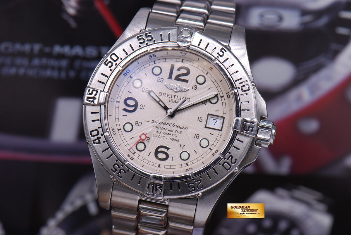 [SOLD] BREITLING SUPEROCEAN AEROMARINE 42mm A17360 WHITE AUTOMATIC (GOOD CONDITION)