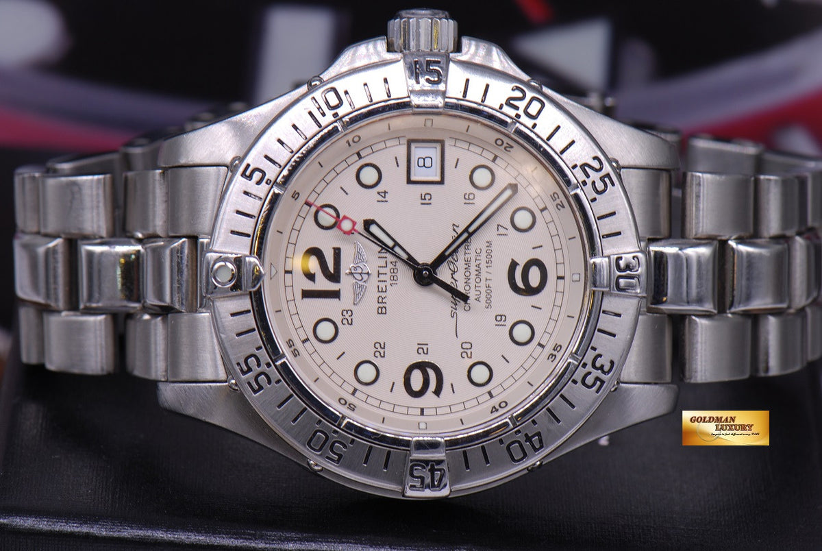 [SOLD] BREITLING SUPEROCEAN AEROMARINE 42mm A17360 WHITE AUTOMATIC (GOOD CONDITION)