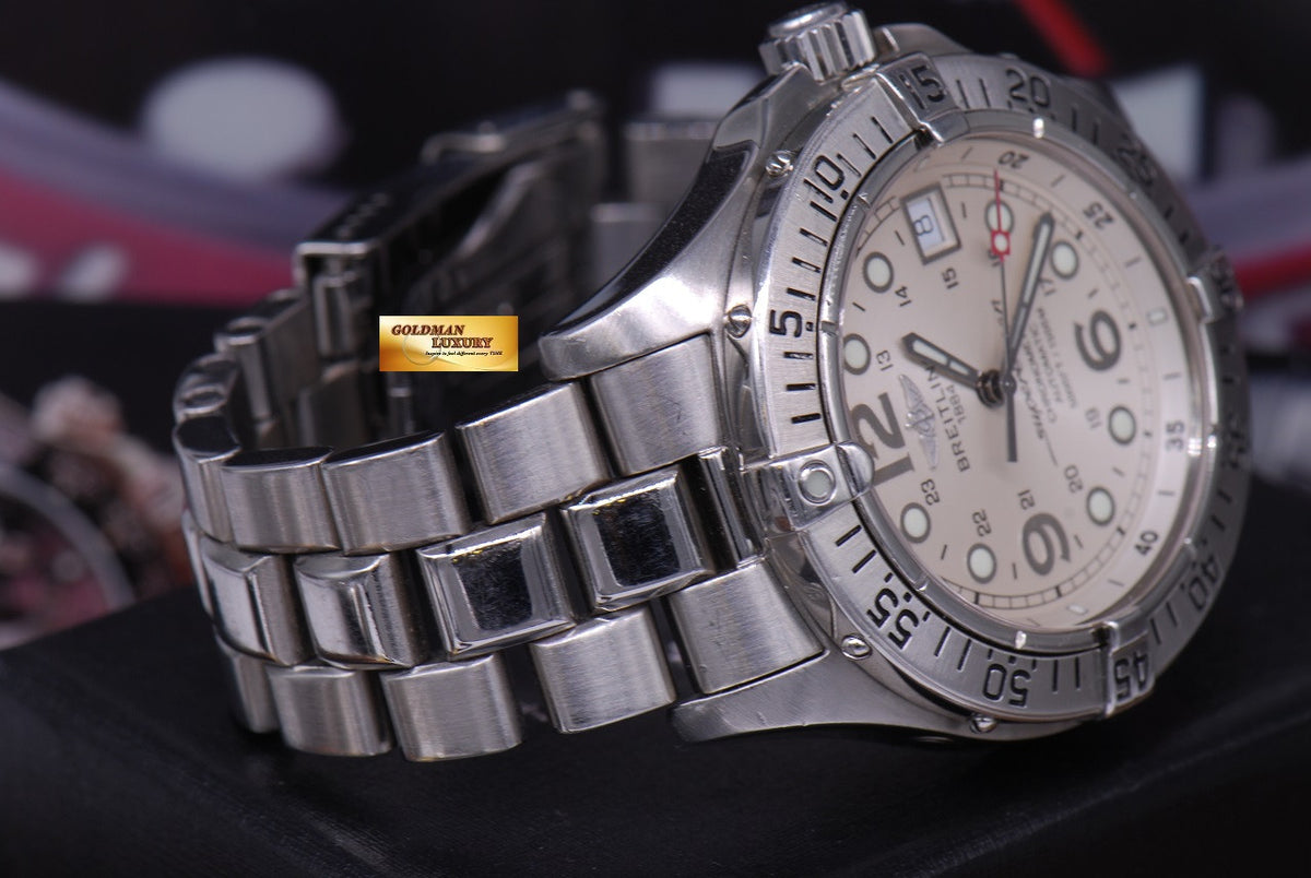 [SOLD] BREITLING SUPEROCEAN AEROMARINE 42mm A17360 WHITE AUTOMATIC (GOOD CONDITION)