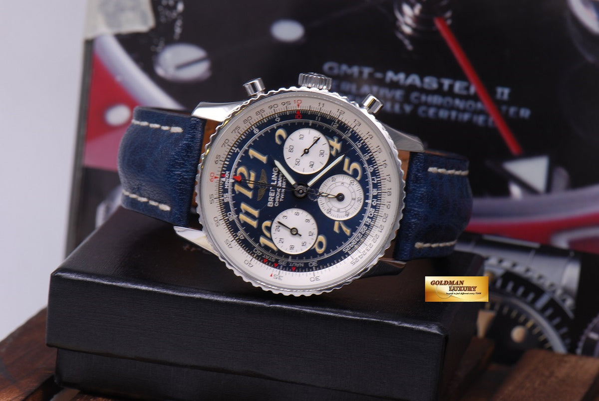 [SOLD] BREITLING NAVITIMER TWINSIXTY CHRONOGRAPH 41mm A39022 BLUE AUTOMATIC (NEAR MINT)