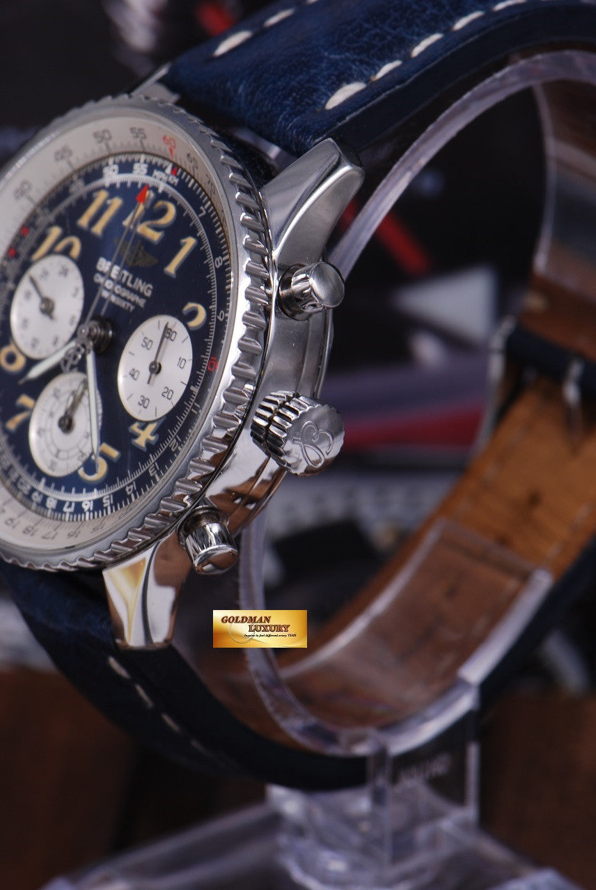 [SOLD] BREITLING NAVITIMER TWINSIXTY CHRONOGRAPH 41mm A39022 BLUE AUTOMATIC (NEAR MINT)