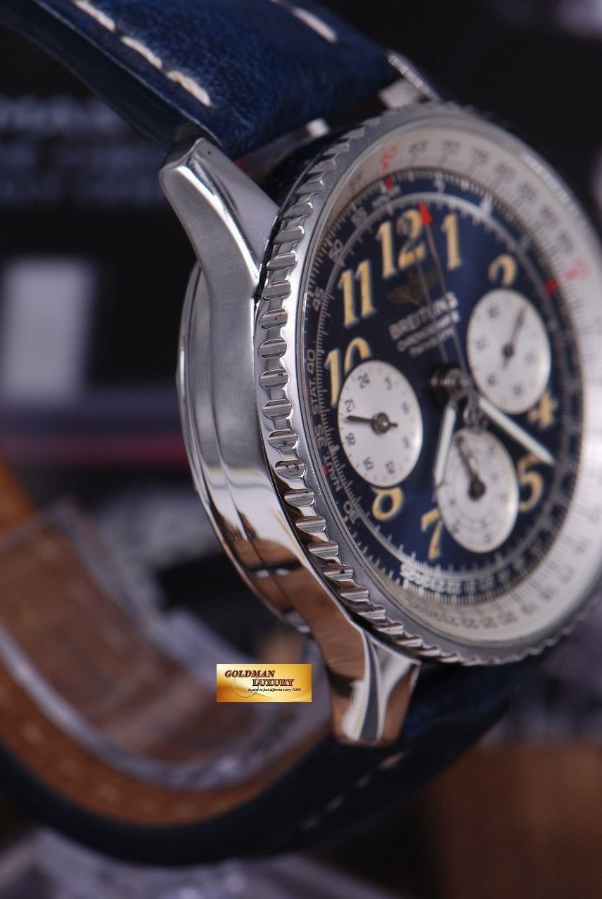 [SOLD] BREITLING NAVITIMER TWINSIXTY CHRONOGRAPH 41mm A39022 BLUE AUTOMATIC (NEAR MINT)