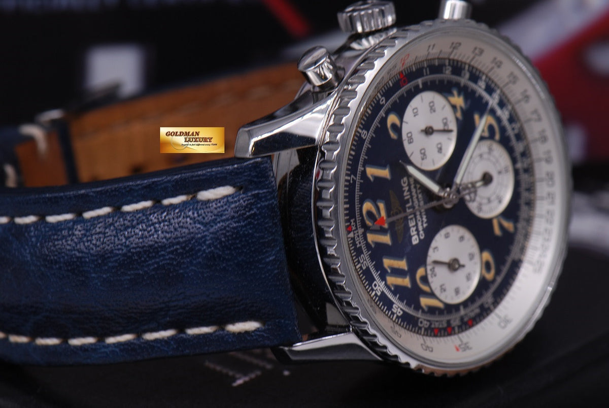 [SOLD] BREITLING NAVITIMER TWINSIXTY CHRONOGRAPH 41mm A39022 BLUE AUTOMATIC (NEAR MINT)