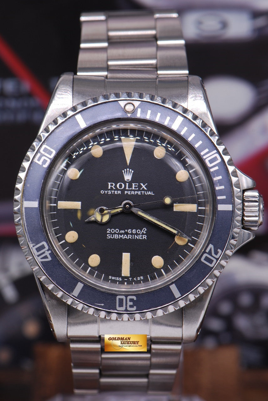 [SOLD] ROLEX OYSTER PERPETUAL SUBMARINER NO-DATE "METER FIRST" Ref 5513 (VINTAGE AGING)