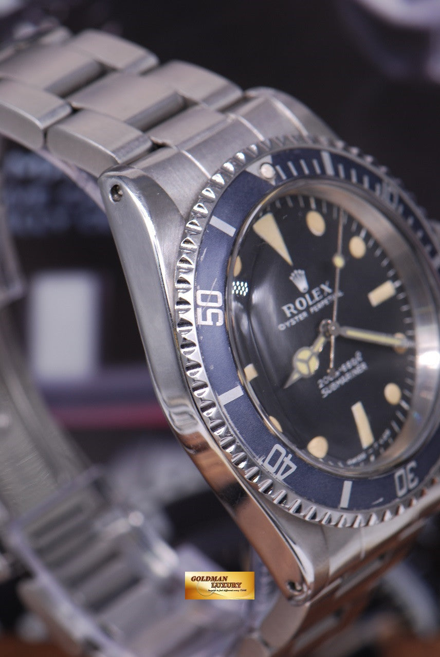[SOLD] ROLEX OYSTER PERPETUAL SUBMARINER NO-DATE "METER FIRST" Ref 5513 (VINTAGE AGING)