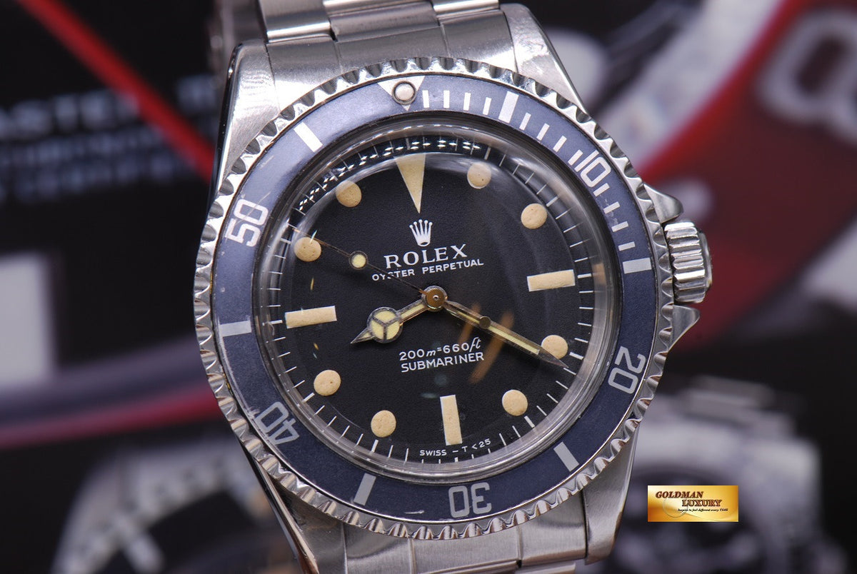 [SOLD] ROLEX OYSTER PERPETUAL SUBMARINER NO-DATE "METER FIRST" Ref 5513 (VINTAGE AGING)