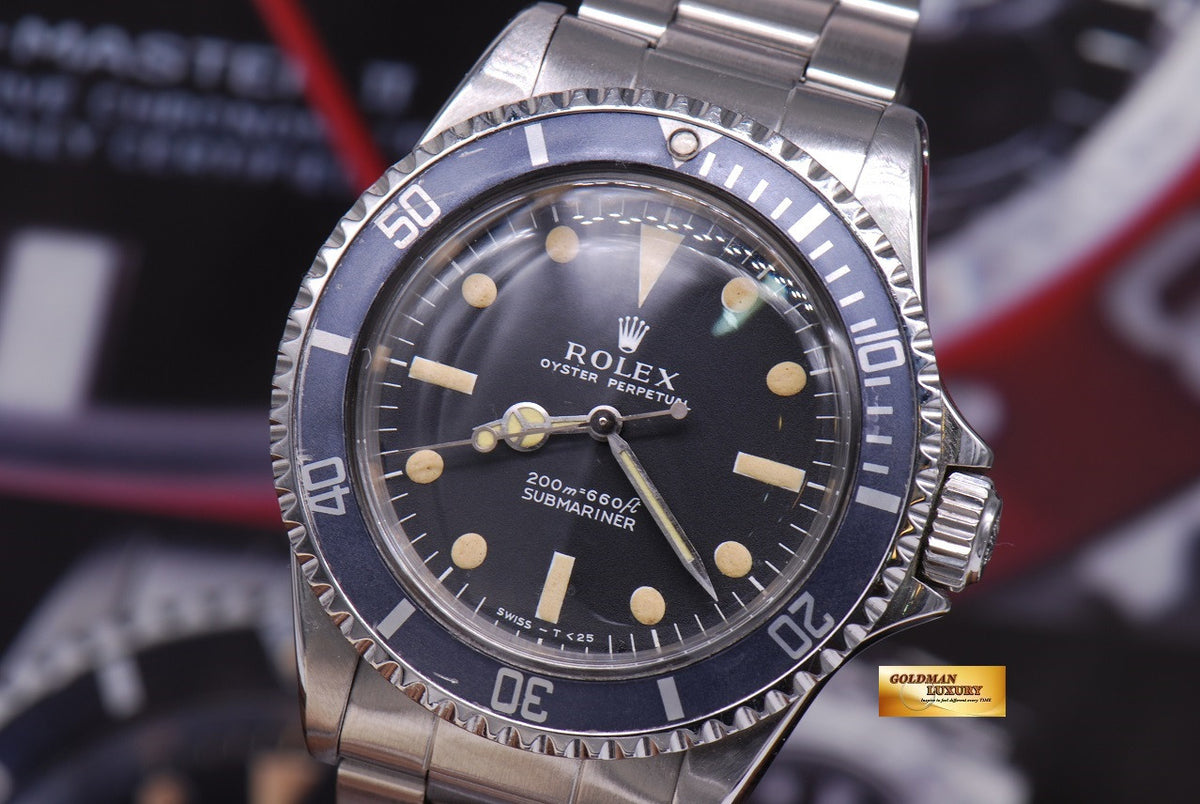 [SOLD] ROLEX OYSTER PERPETUAL SUBMARINER NO-DATE "METER FIRST" Ref 5513 (VINTAGE AGING)