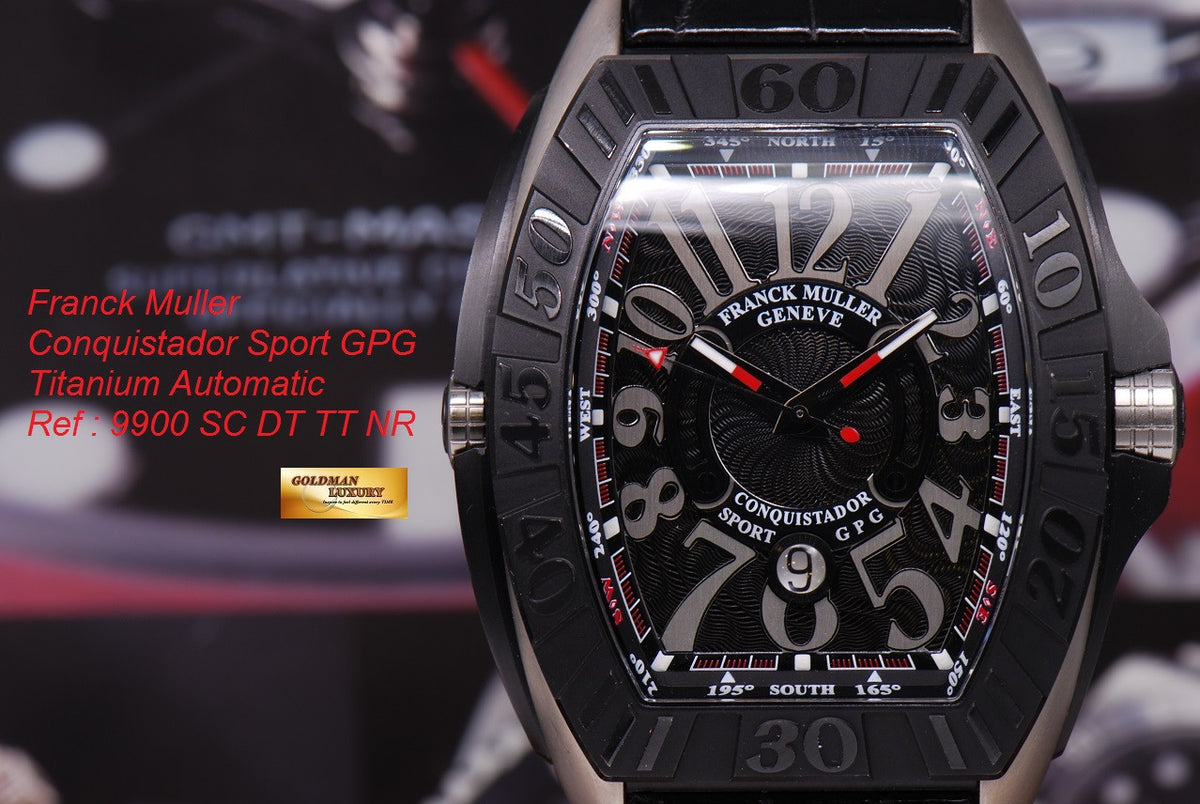 [SOLD] FRANCK MULLER CONQUISTADOR SPORT GPG TITANIUM Ref 9900 SC DT TT (NEAR MINT)