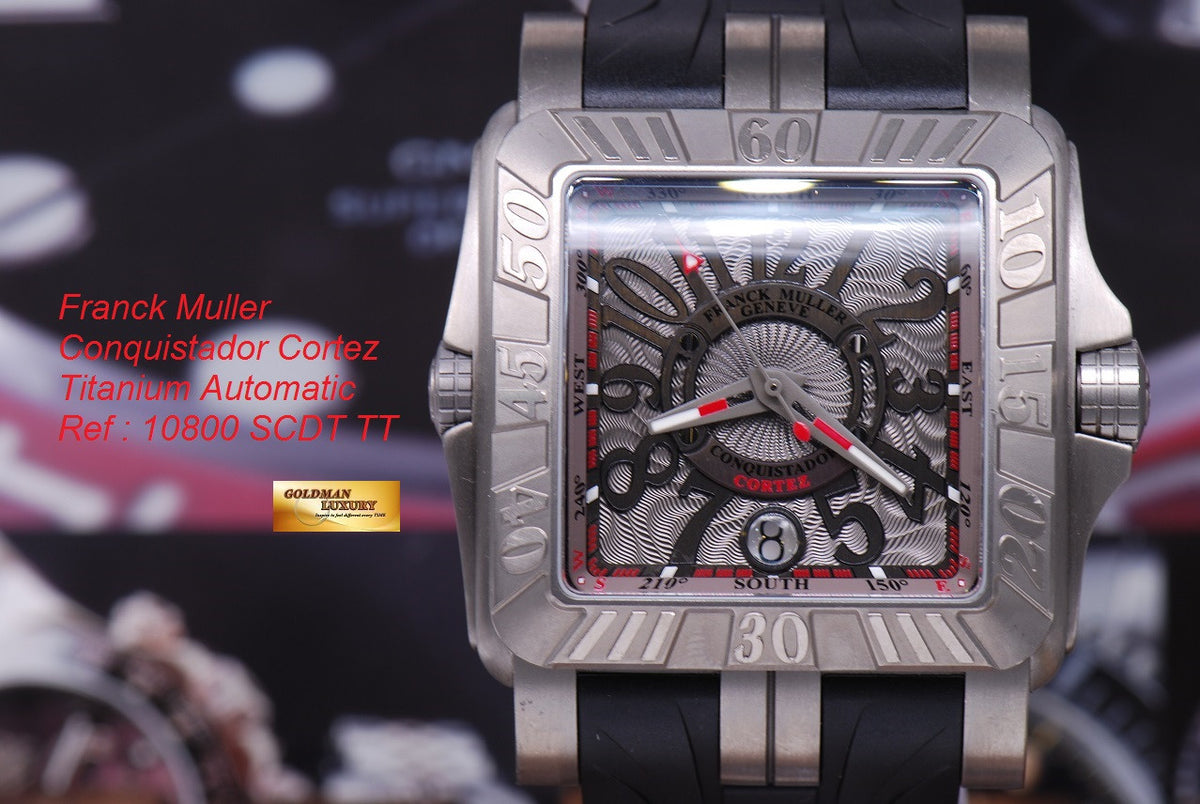 [SOLD] FRANCK MULLER CONQUISTADOR CORTEZ TITANIUM Ref 10800 SC DT TT (MINT)