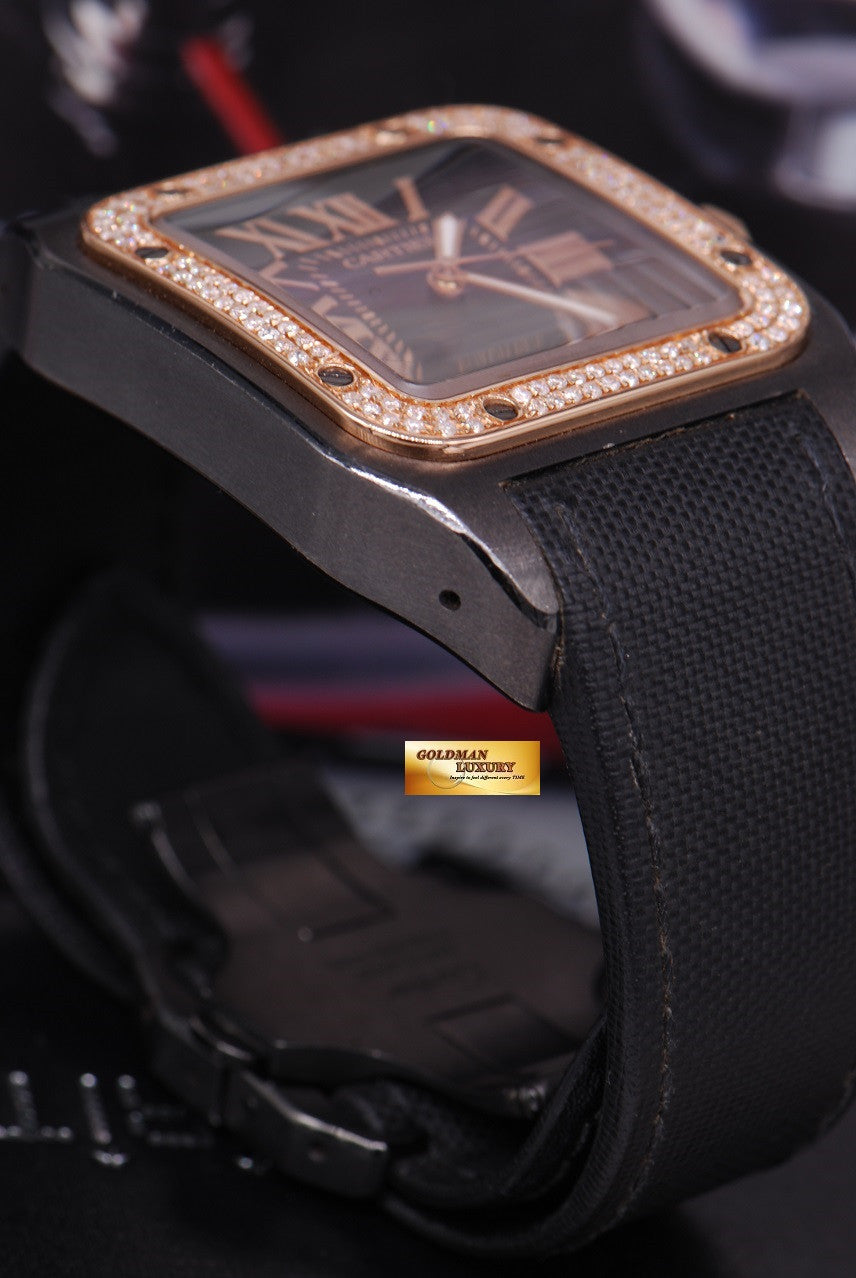 [SOLD] CARTIER SANTOS 100 XL ADLC CUSTOM DIAMONDS AUTOMATIC (NEAR MINT)