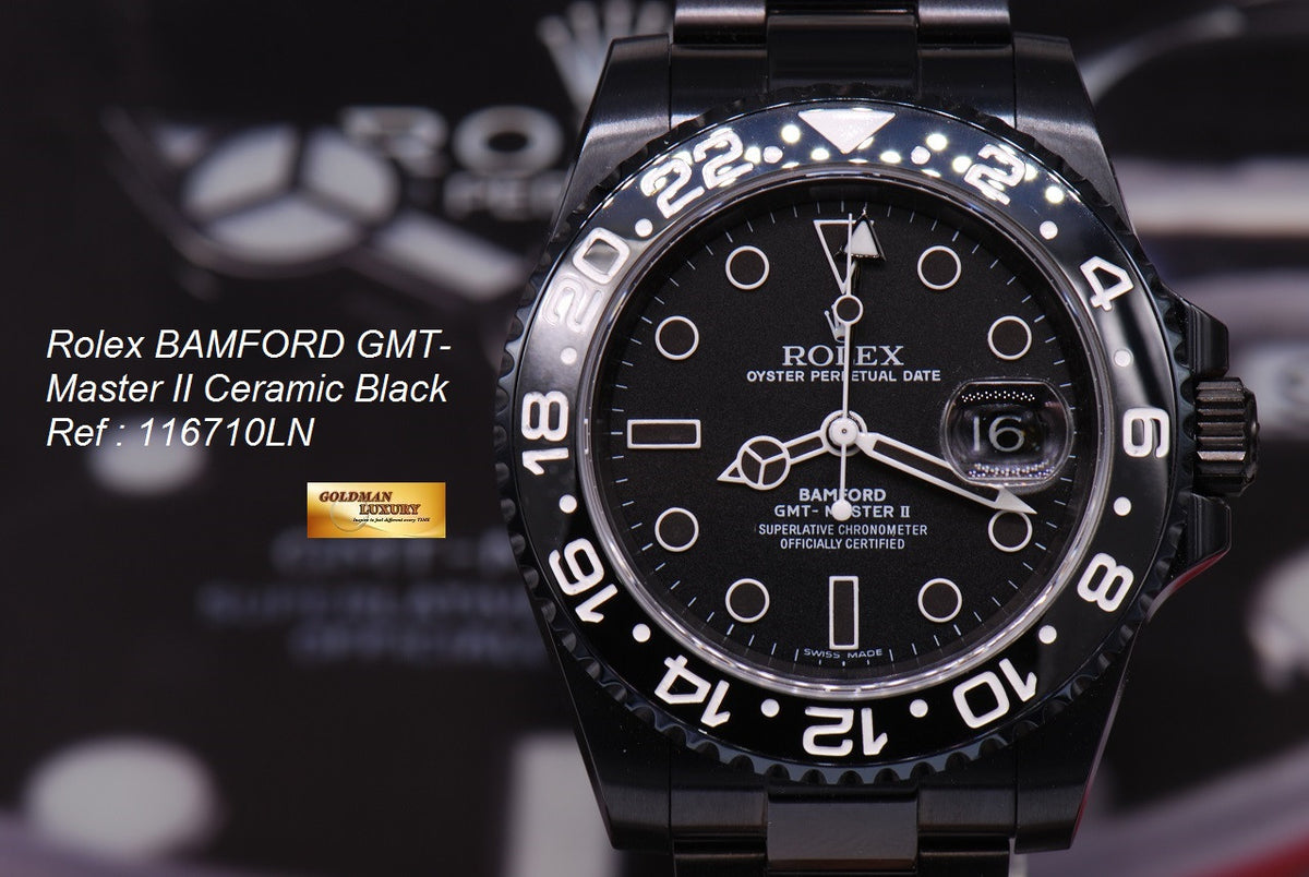 [SOLD] ROLEX BAMFORD GMT-MASTER II CERAMIC BLACK Ref 116710LN LIMITED EDITION (NEW)