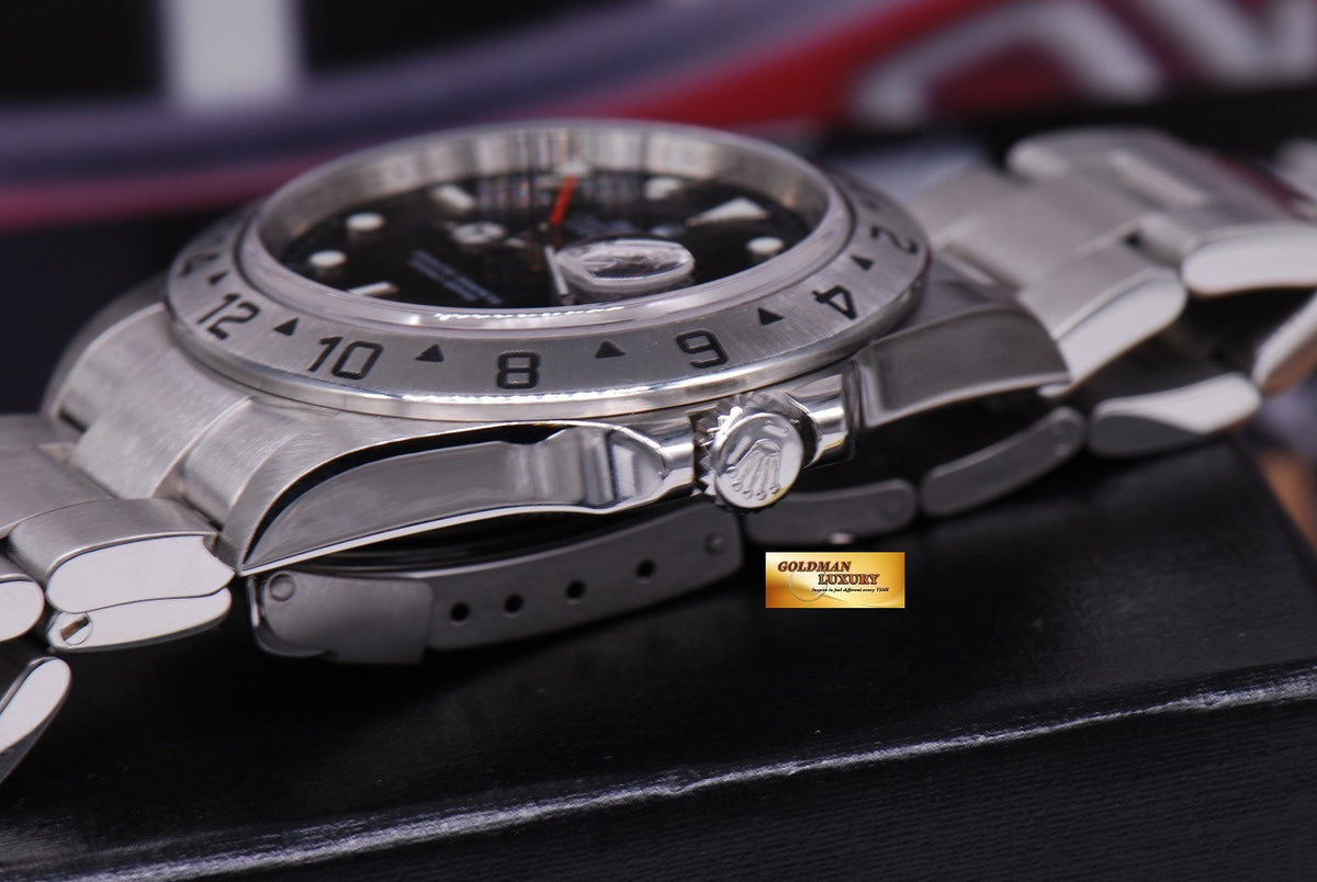 [SOLD] ROLEX OYSTER PERPETUAL EXPLORER II REF 16570 BLACK (CHAPTERING) (MINT)