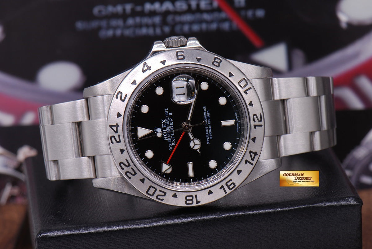 [SOLD] ROLEX OYSTER PERPETUAL EXPLORER II REF 16570 BLACK (CHAPTERING) (MINT)