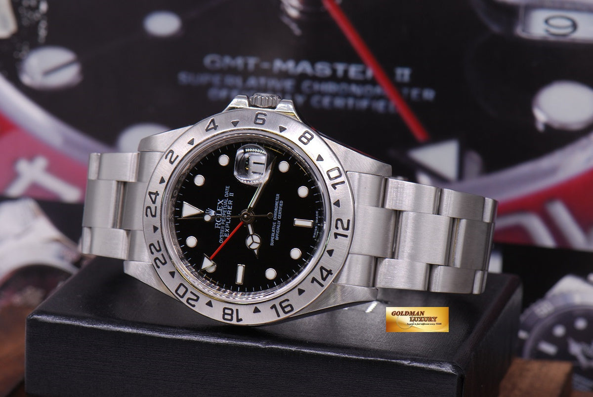 [SOLD] ROLEX OYSTER PERPETUAL EXPLORER II REF 16570 BLACK (CHAPTERING) (MINT)