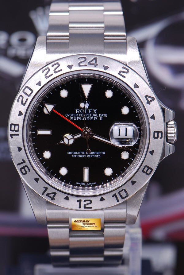 [SOLD] ROLEX OYSTER PERPETUAL EXPLORER II REF 16570 BLACK (CHAPTERING) (MINT)